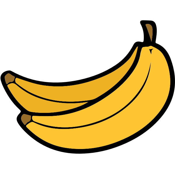 Two bananas clip art | Free SVG