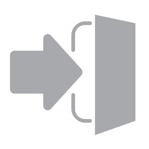Grayscale exit icon vector image