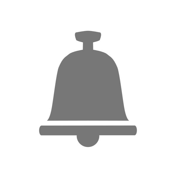 Grayscale bell icon vector image