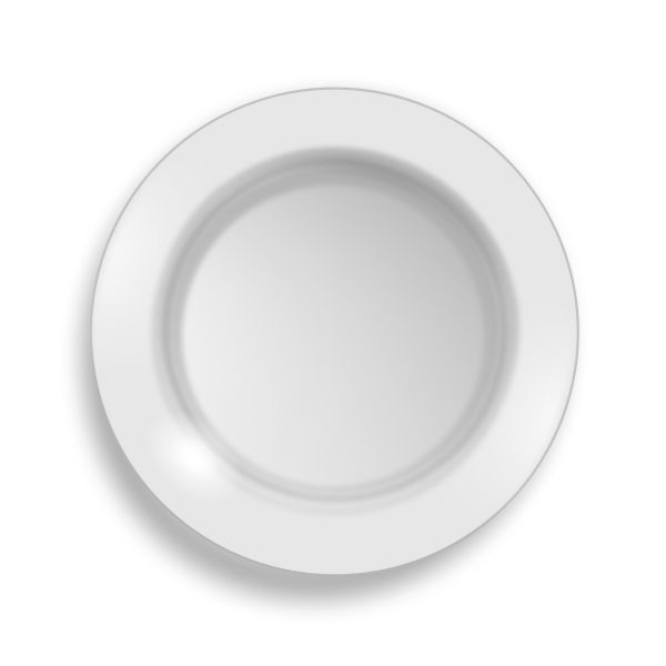 Vector clip art of empty white plate | Free SVG
