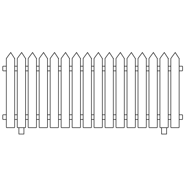 Fence thin line vector drawing