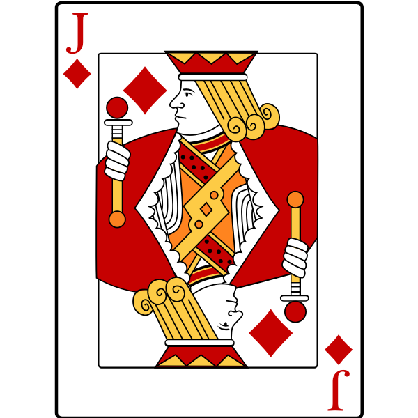 Jack of Diamonds Playing Cards Instant Download SVG Cut File