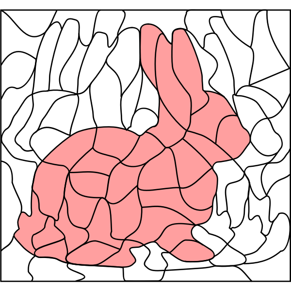 Rabbit in coloring book