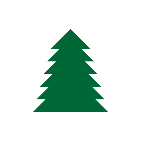 Vector graphics of festive Christmas tree outline