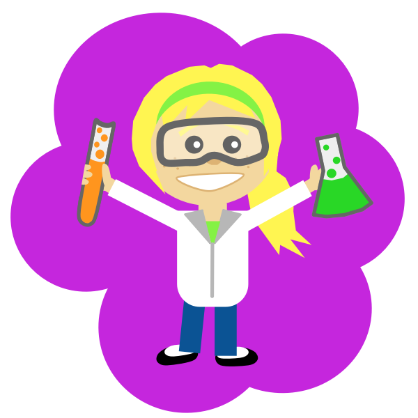 Science Girl with Ponytail | Free SVG