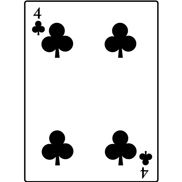 4 of Clubs | Free SVG