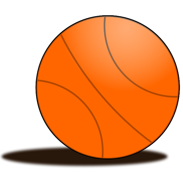 Basketball ball vector drawing