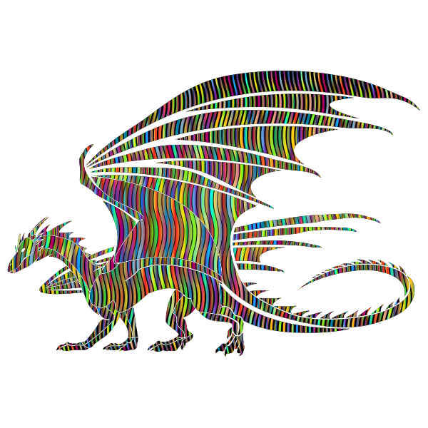 Prismatic Pattern Dragon With Background
