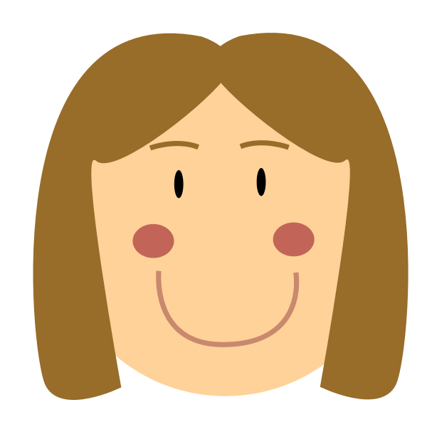 Vector drawing of smiling female avatar