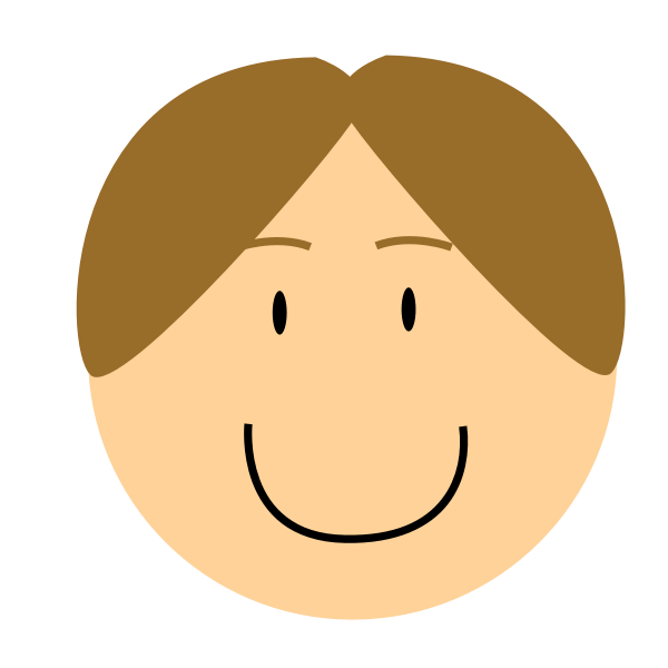 Cartoon smiling boy head vector image