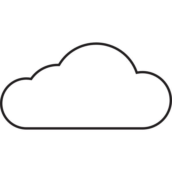 Simple White Cloud Icon Vector Graphics Free Svg
