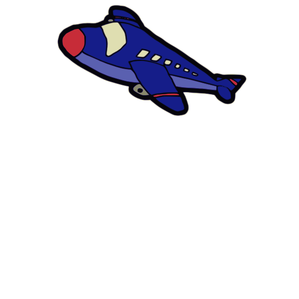 Cartoon vector of jumbo jet | Free SVG