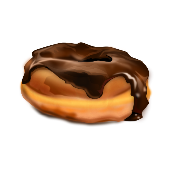 Chocolate donut vector image