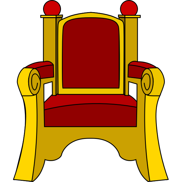 Outlined throne