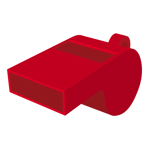 Red whistle vector illustration