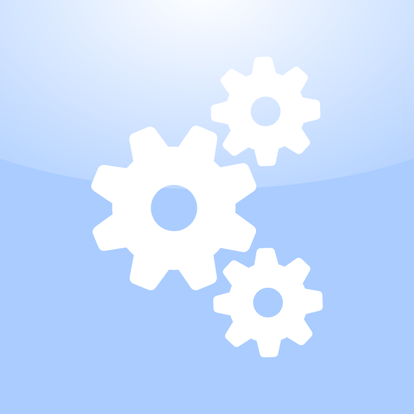 Vector clip art of application settings icon with gears
