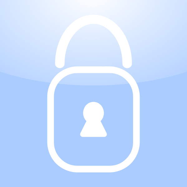 Vector illustration of application security icon with a keyhole sign