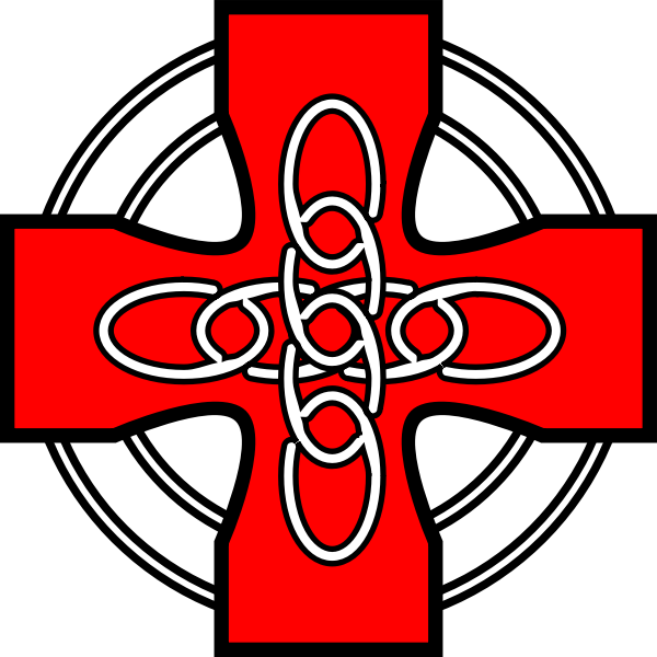 Red Celtic cross vector graphics
