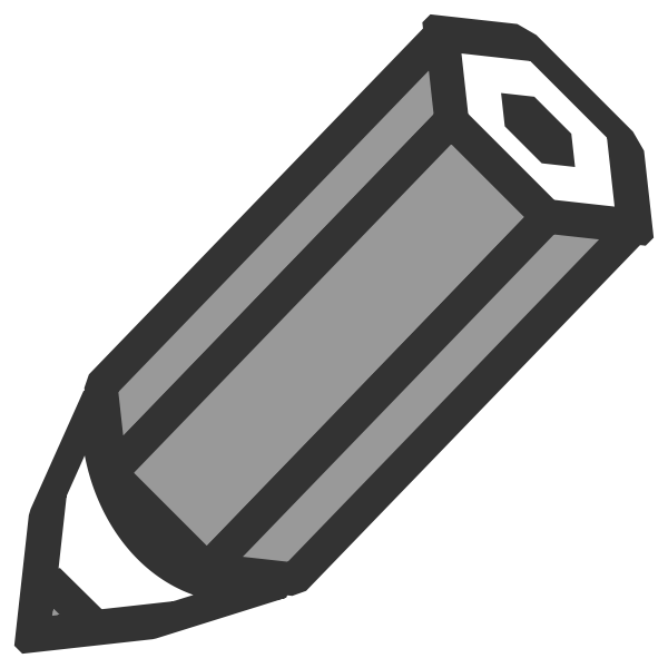 Grayscale pencil icon vector illustration