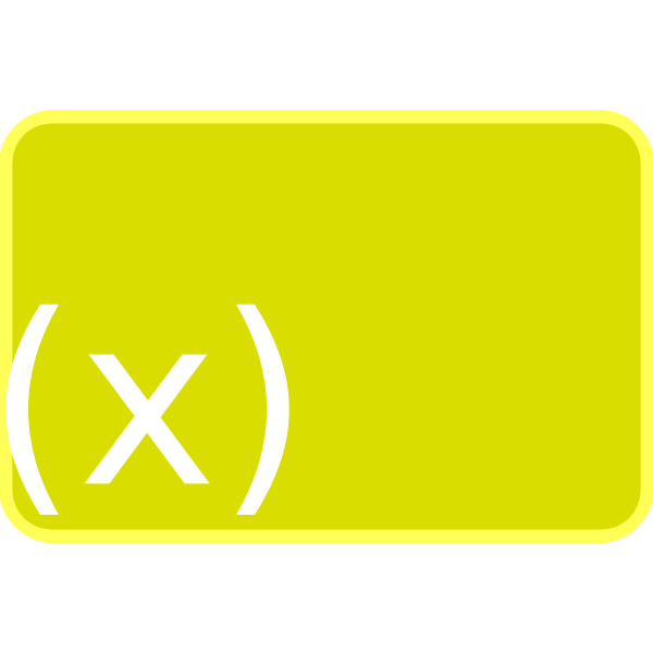 Yellow function icon vector drawing