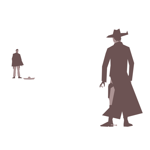 High Noon Western Showdown Vector Graphics Free Svg