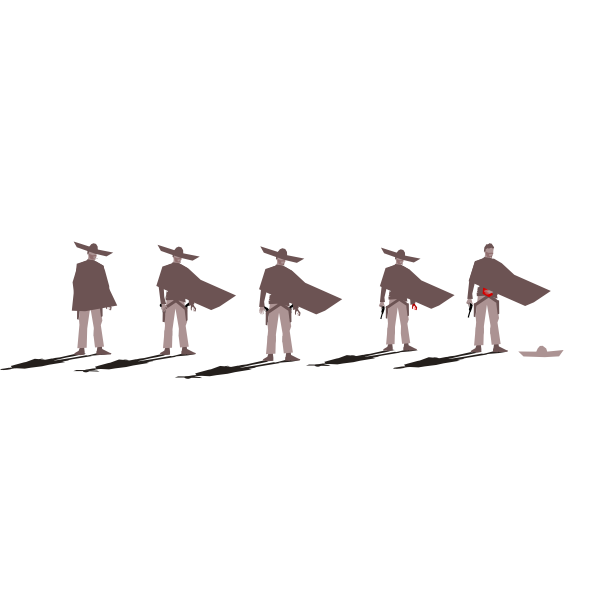 High Noon Western Showdown Vector Graphics Free Svg