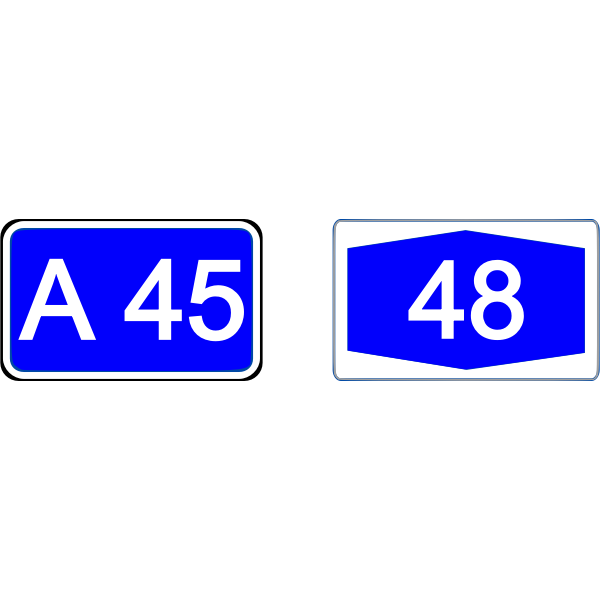 Bundesautobahn (Highway) Nummer(German Roadsign)