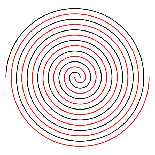 Double Linear Spiral | Free SVG