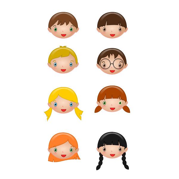 Collection of children's faces