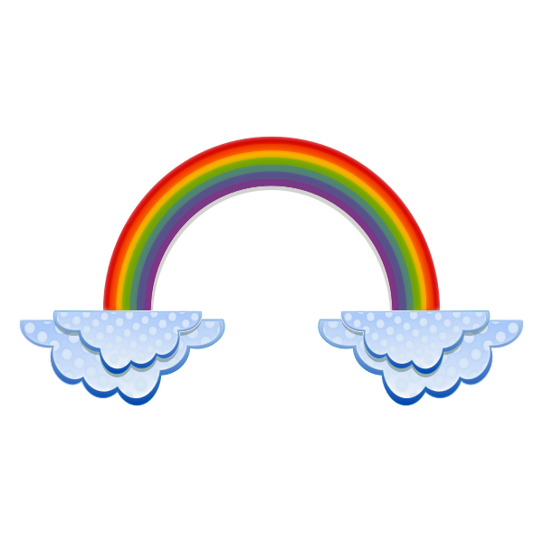 Rainbow and clouds | Free SVG