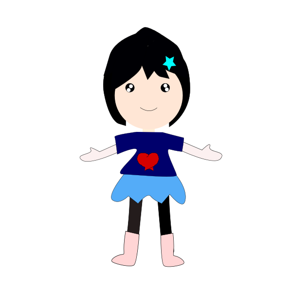 Happy girl illustration