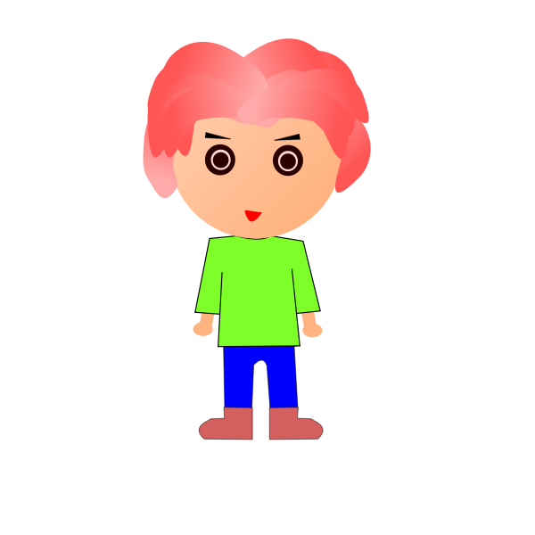 Standing pink-haired dude