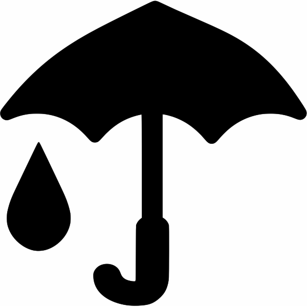 Umbrella and Raindrop Icon | Free SVG