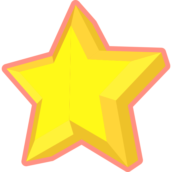 Simple 3d Star Free Svg