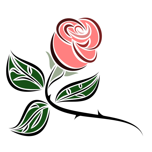 Stylized rose art