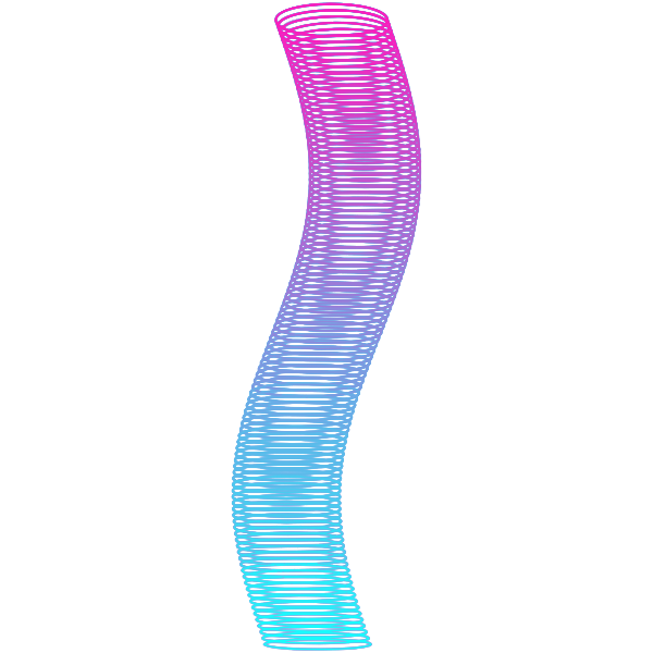 Colorful spiral tube