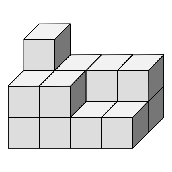 Cubes making a building