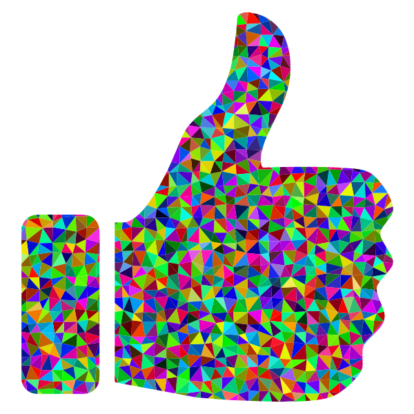 Prismatic Low Poly Thumbs Up