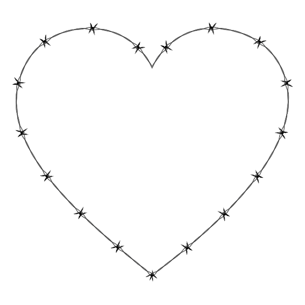 Barbed Wire Heart Free Svg