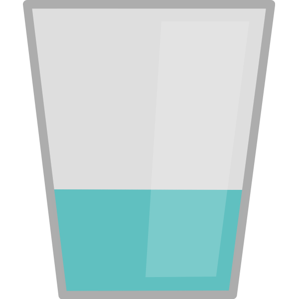Glass of water with transparent background