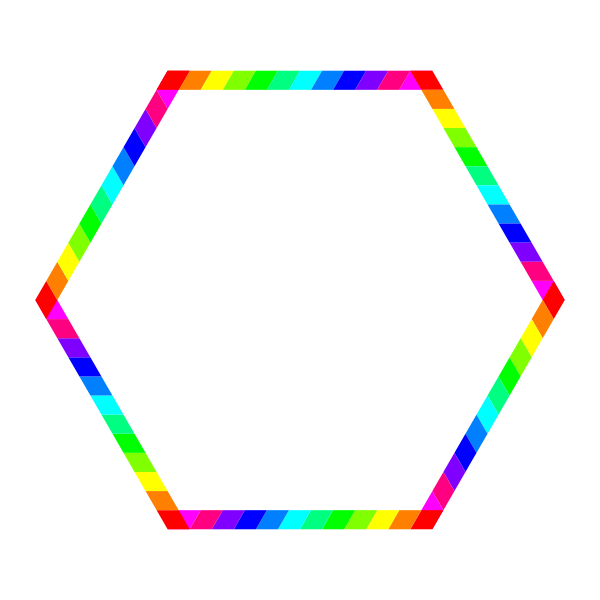 Rainbow Hexagon Ring