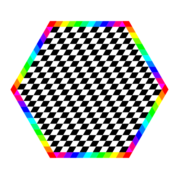 Colorful hexagon