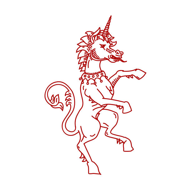 Red unicorn | Free SVG