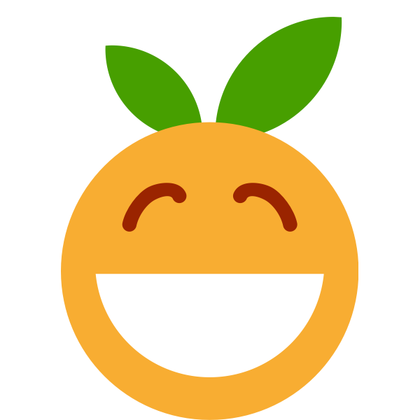 Delighted orange