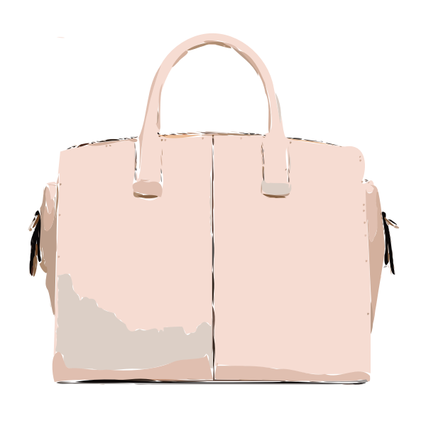 Pink Leather Handbag without logo | Free SVG