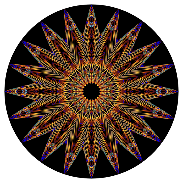 Prismatic Mandala Line Art 6