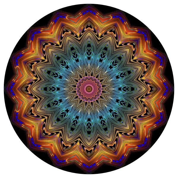 Prismatic Mandala Line Art 10