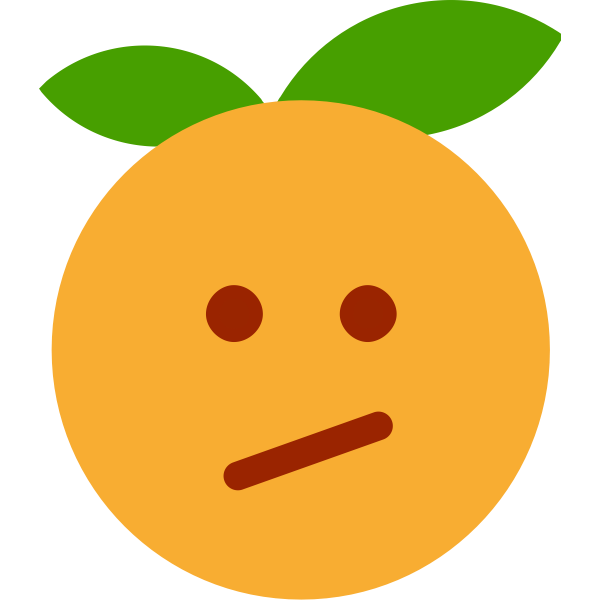 Disappointed orange