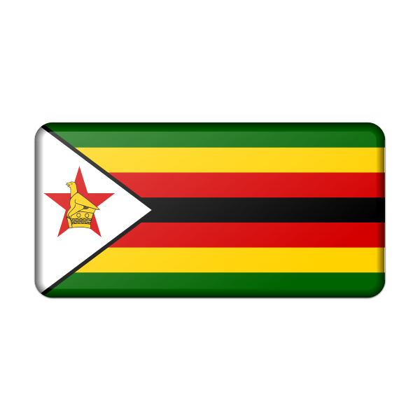 Flag Of Zimbabwe bevelled Free SVG