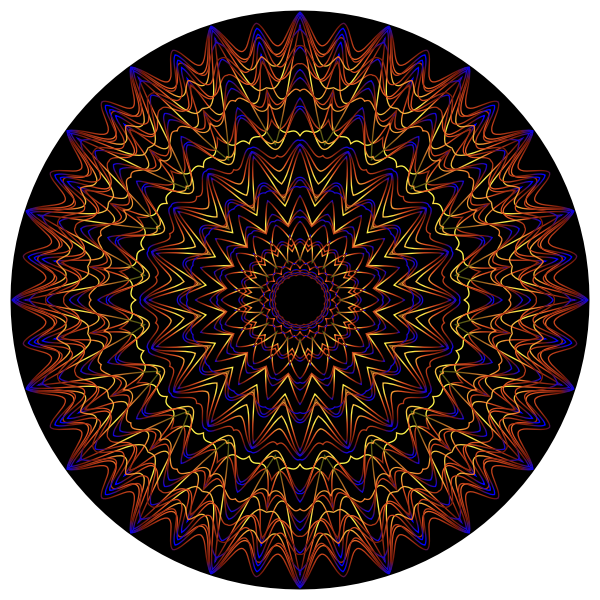 Prismatic Mandala Line Art 2